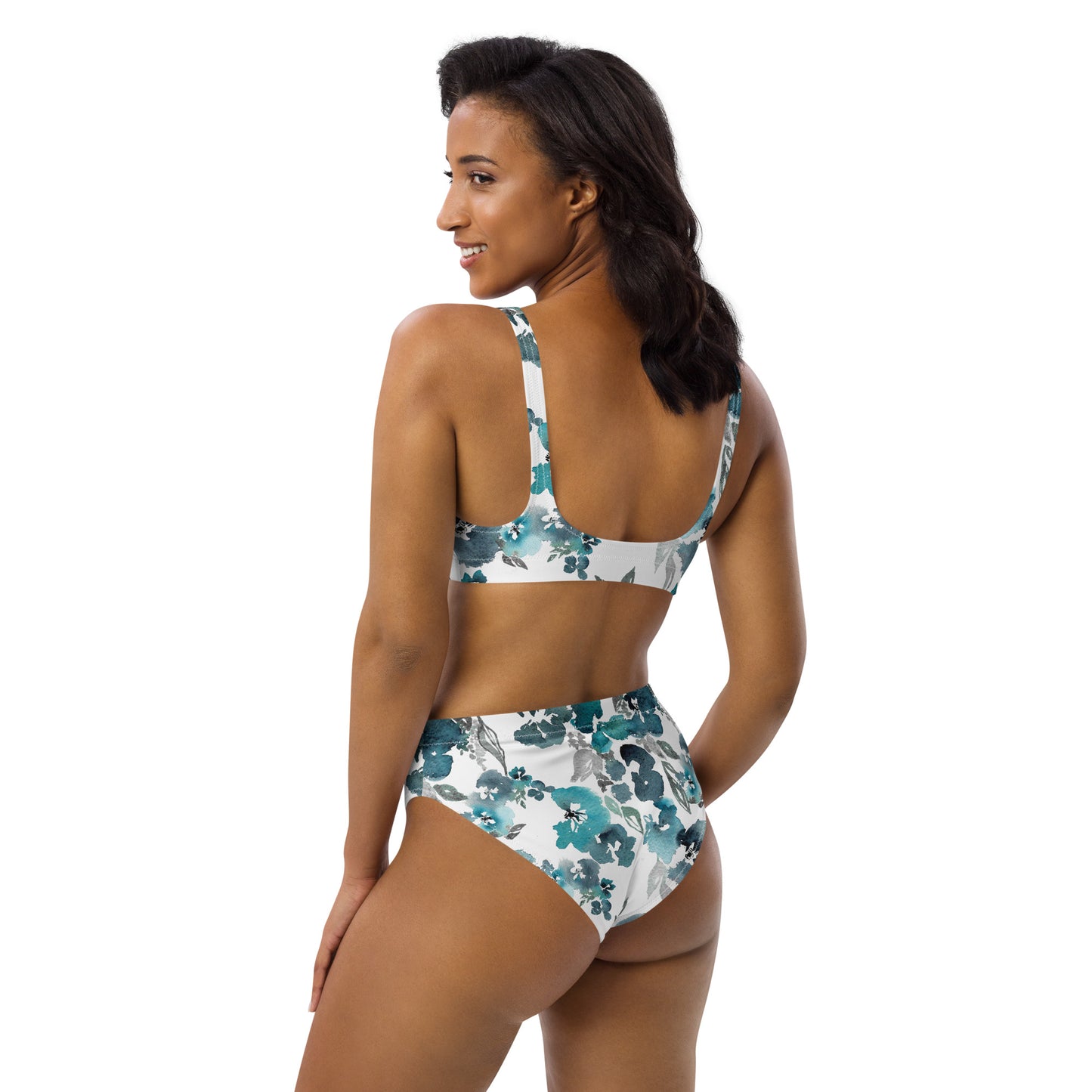 Mama Vibes Floral Recycled high-waisted bikini