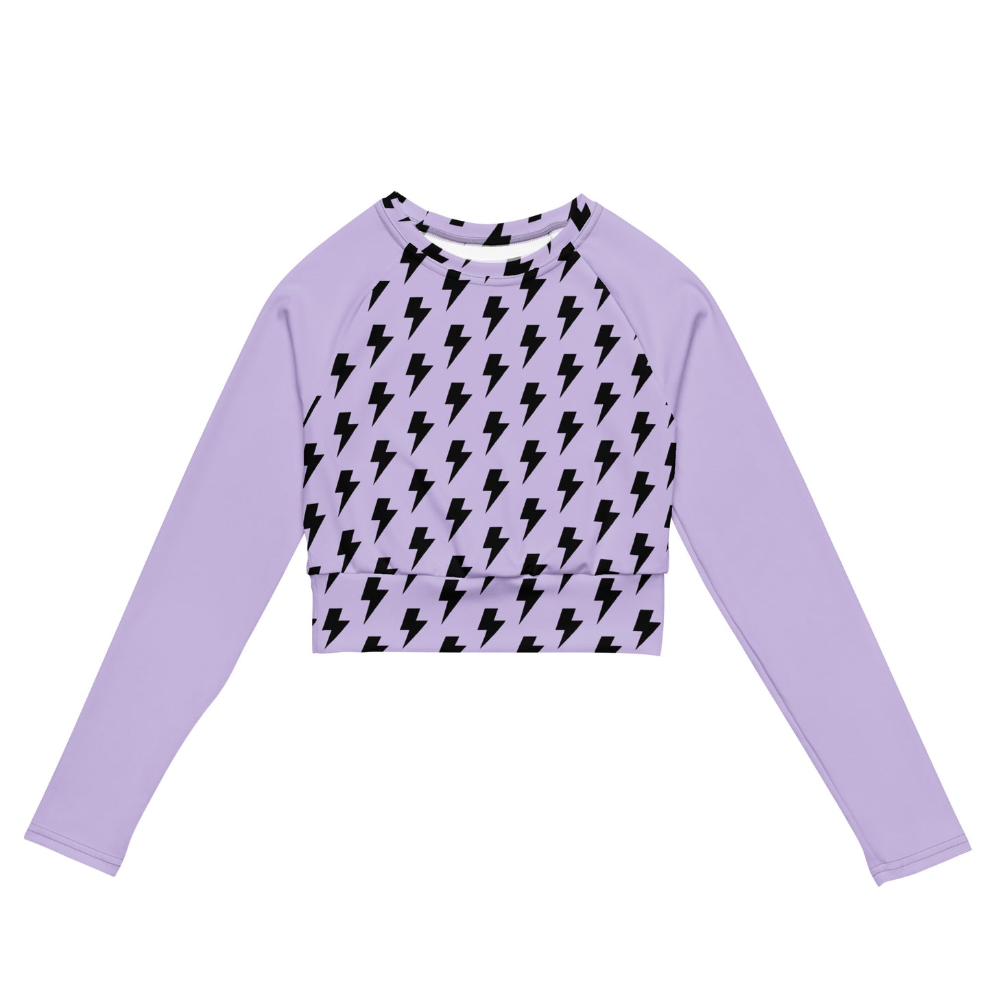 Recycled long-sleeve crop top