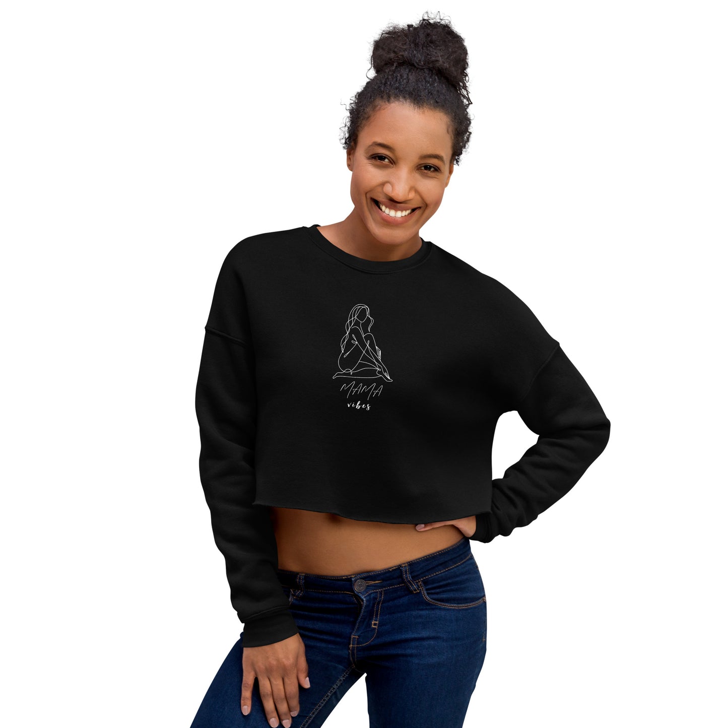 Mama Vibes Crop Sweatshirt