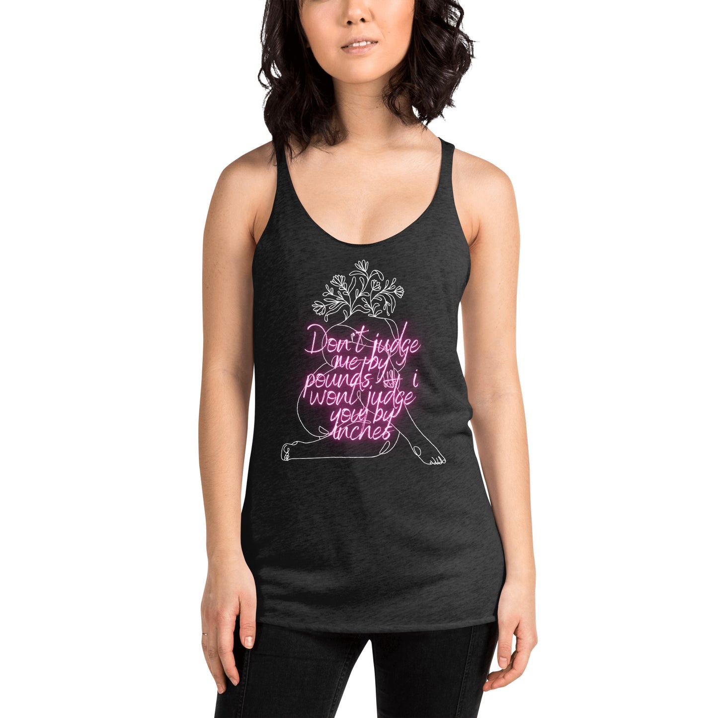 Don't judge women's Racerback Tank