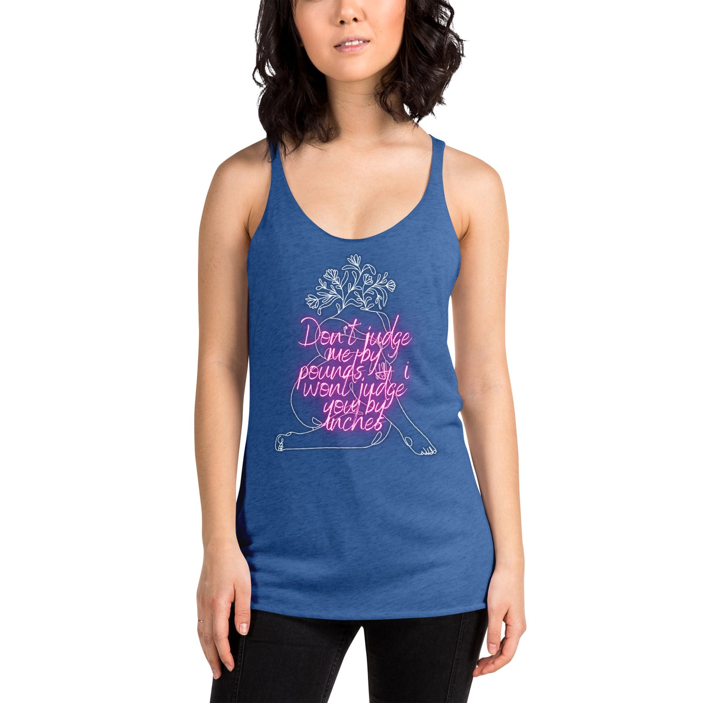 Don't judge women's Racerback Tank